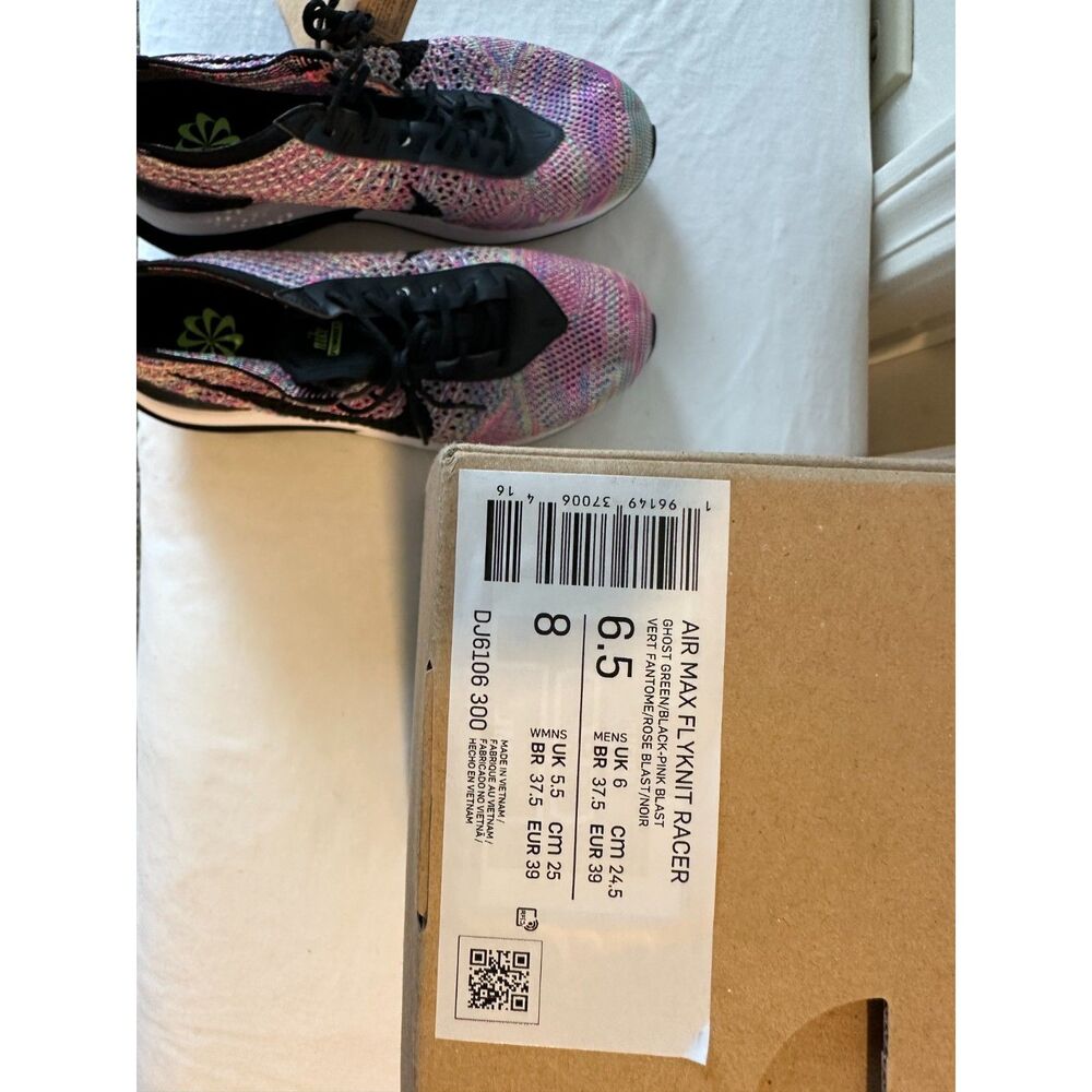 Nike Air Max Flyknit Racer Multicolor (Ghost Green/Black/Rose/Pink Blast) - Picture 4 of 7